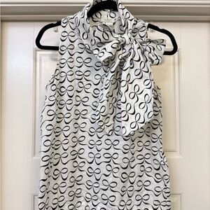 Kate Spade Black and White Bow Pattern Top